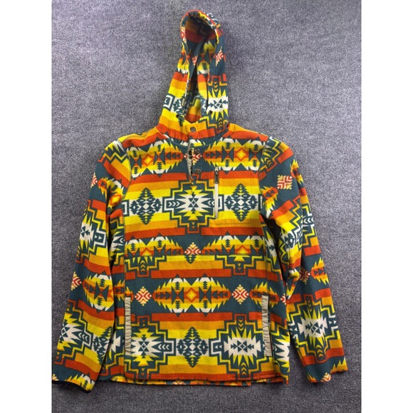 Dravus Other - Dravus Fleece Hoodie Mens Large Multicolor Southwestern Aztec Snap Neck Pullover